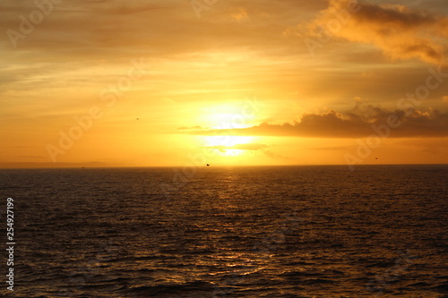 sunset over the sea