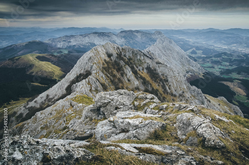  Landscape from the top of the Anboto, vizcaya, Basque country, Spain