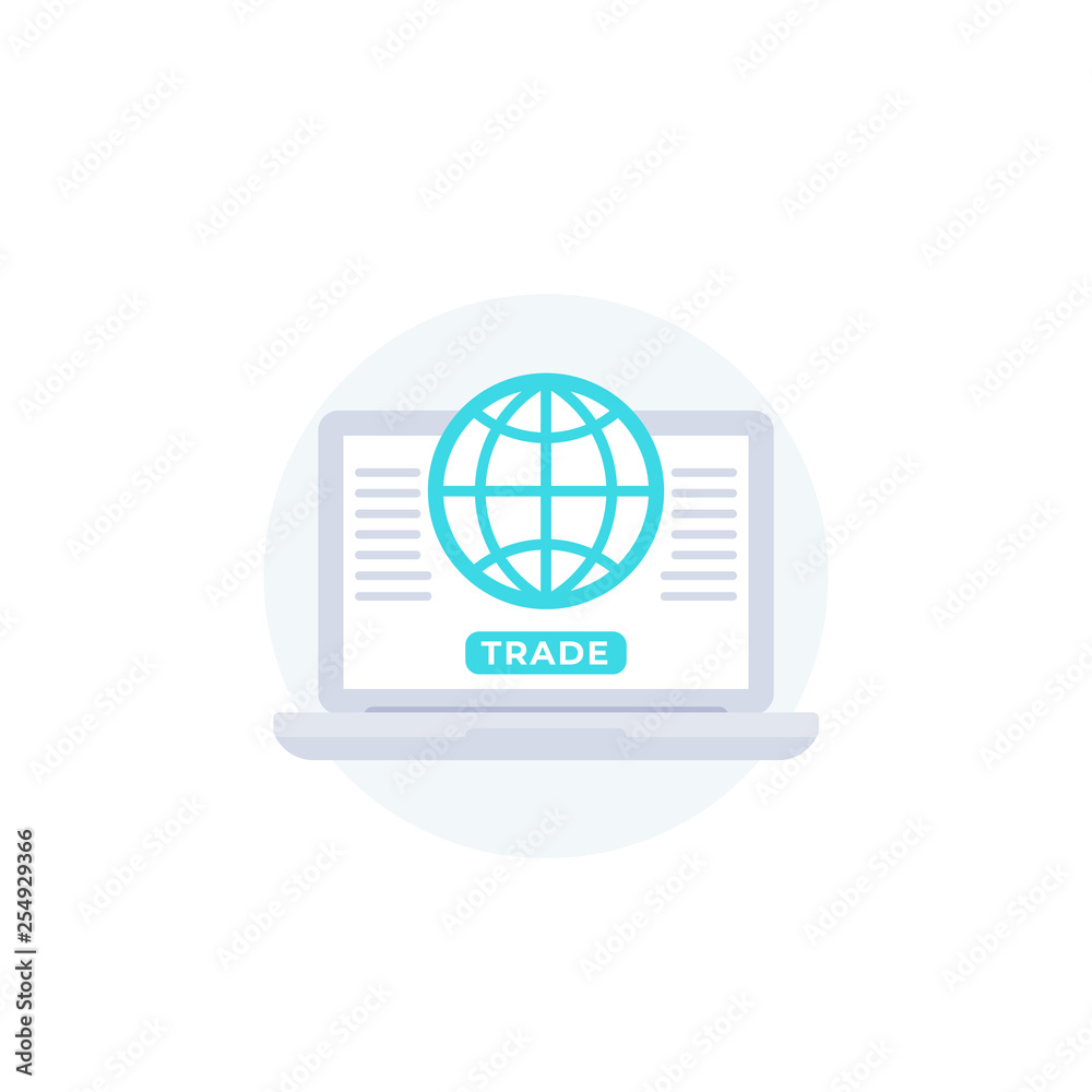 International business, global trading icon International business, global trading icon