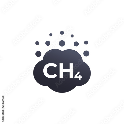 methane emissions vector icon photo