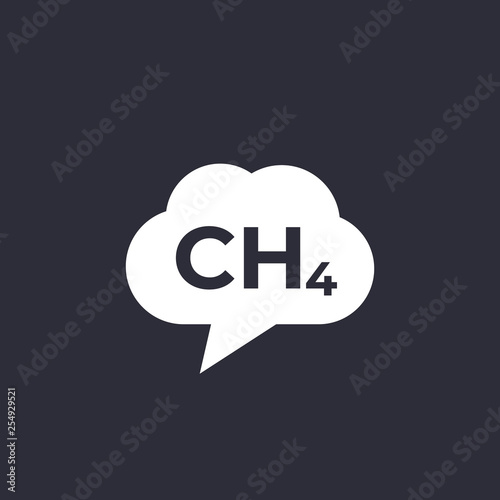 methane emissions, CH4 icon