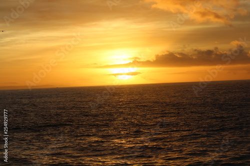 sunset over the sea