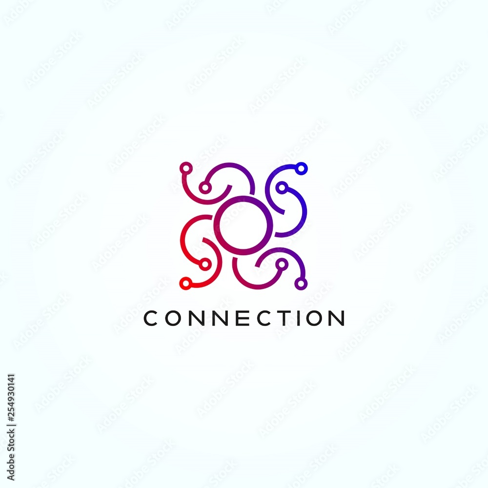 Technology icon template, creative vector logo design, connection, illustration element Technology icon template, creative vector logo design, connection, illustration element