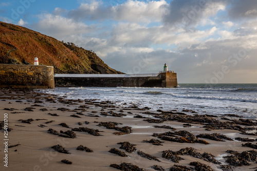 Laxey Harbour and beach, Isle of Man, British Isles photo