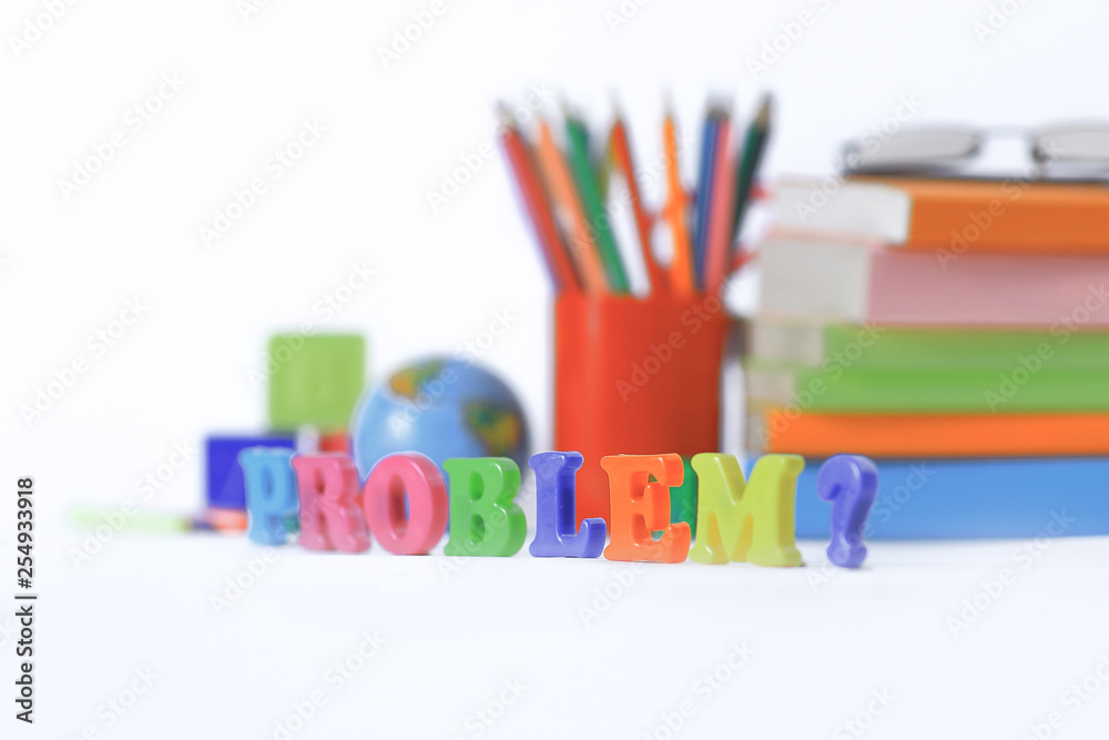 words problem on white background .photo with copy space words problem on white background .photo with copy space