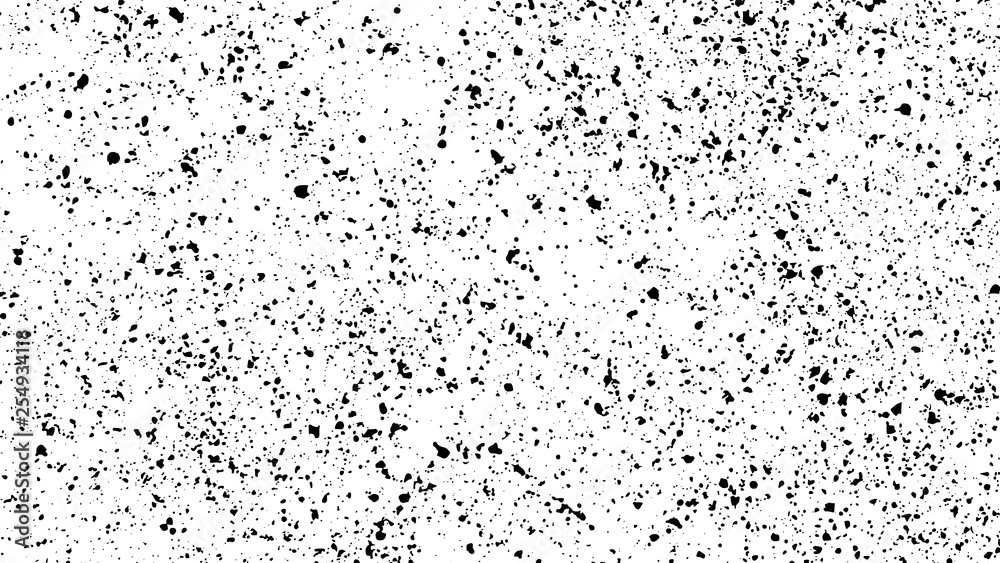 Black Grainy Texture Isolated On White Background. Dust Overlay. Dark Noise Granules. Digitally Generated Image. Vector Design Elements, Illustration, Eps 10.