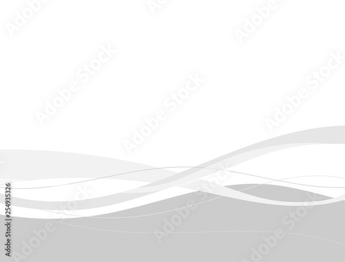 Gray water line wave concept abstract vector background