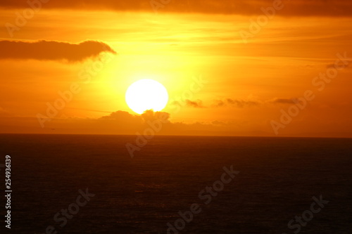 Sunset over the sea