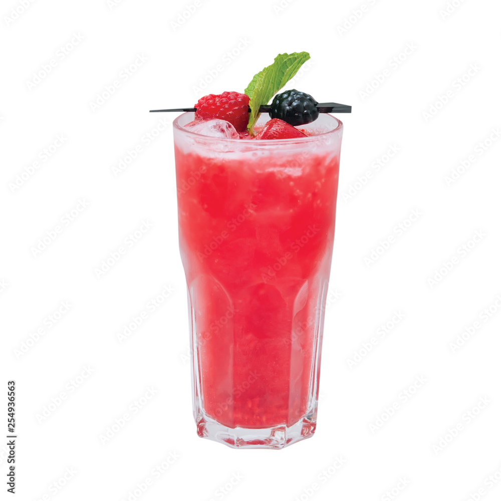 cocktail with strawberry and mint cocktail with strawberry and mint
