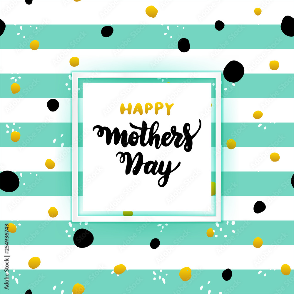 Naklejka premium Happy Mothers Day Lettering Concept