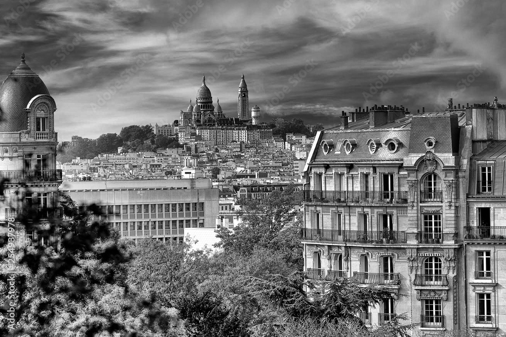 View on Montmartre and the Sacré Coeur, Paris, France