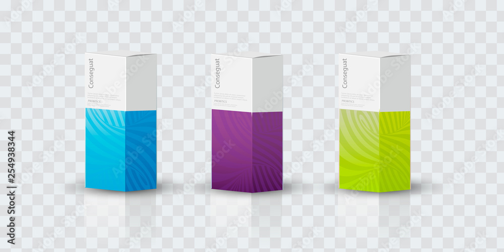 Box, packaging template for product vector design illustration.