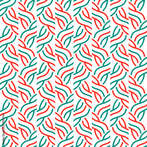 Bright seamless geometric pattern with alternate wavy stripes.