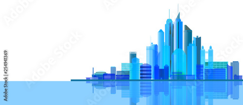 city blue background