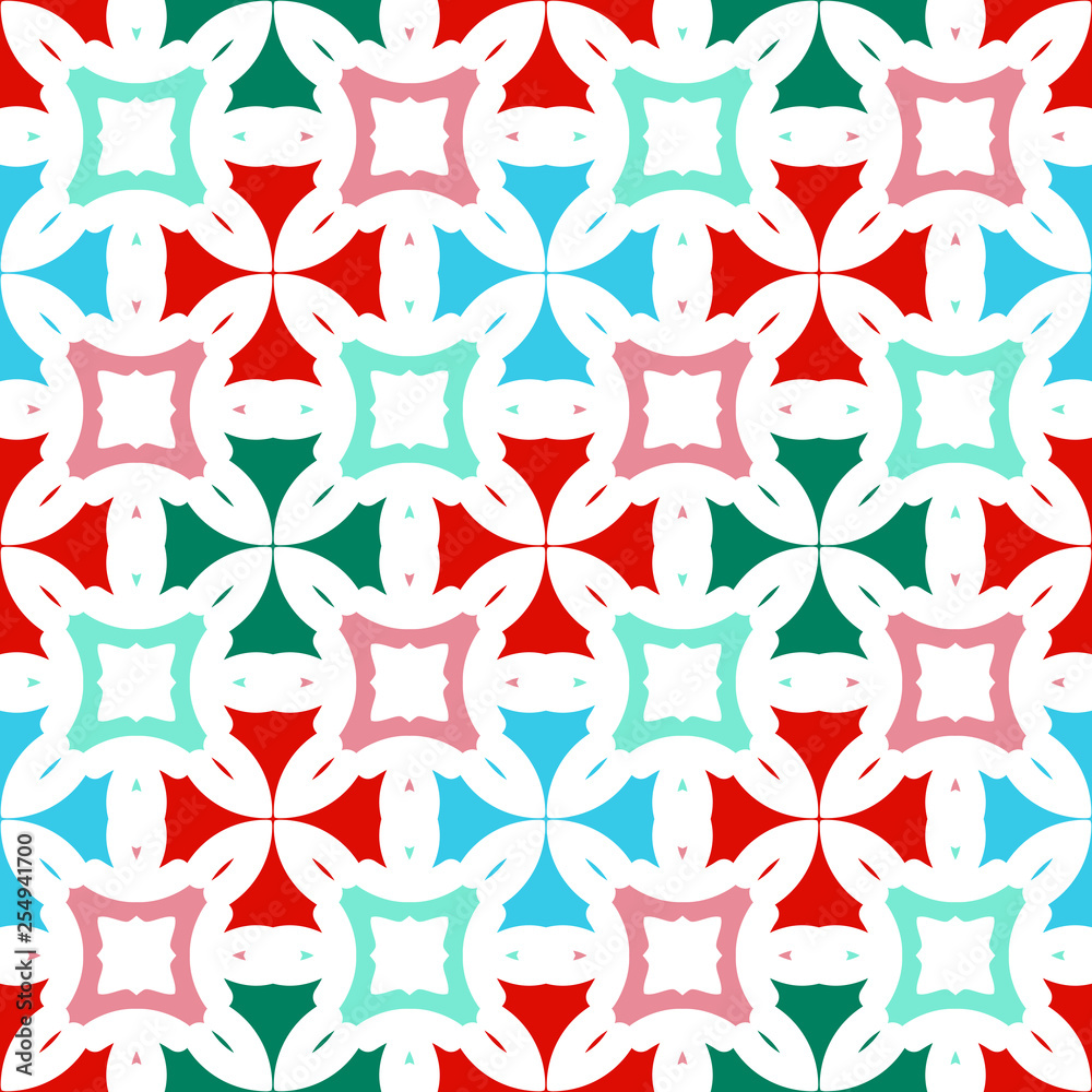 Bright seamless pattern with alternate geometric elements. Bright seamless pattern with alternate geometric elements.