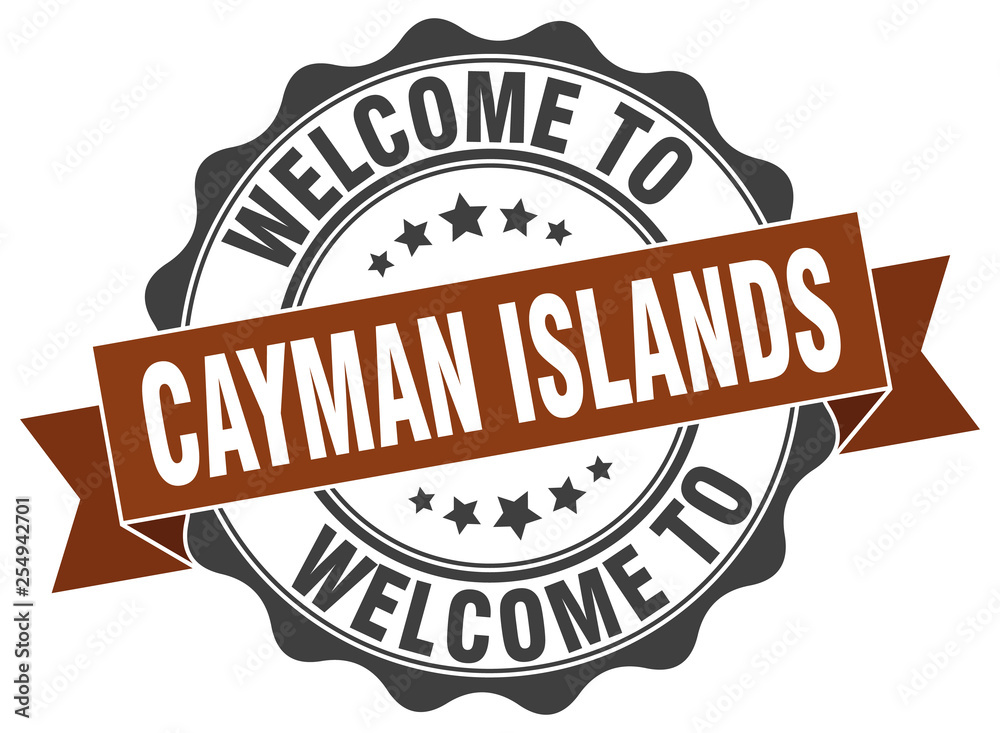 Cayman Islands round ribbon seal