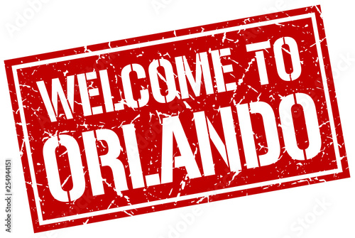 welcome to Orlando stamp
