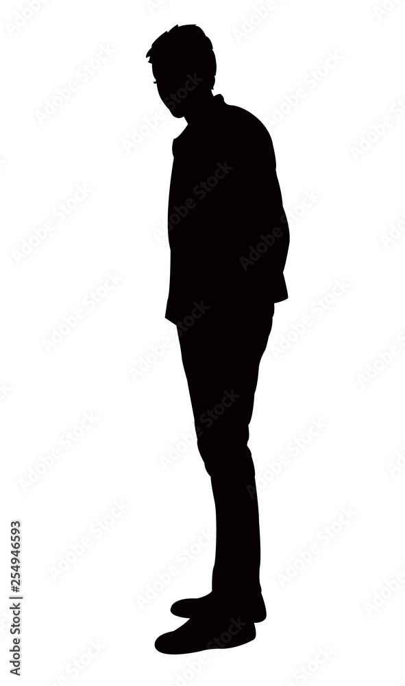 a man body silhouette vector