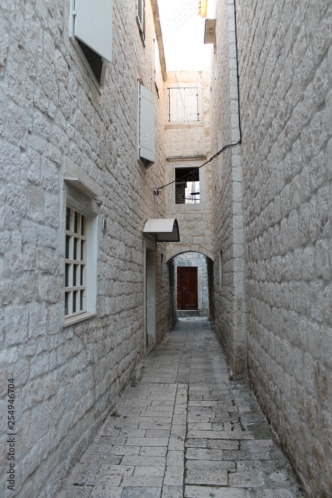 White stone street of the old town of Trogir