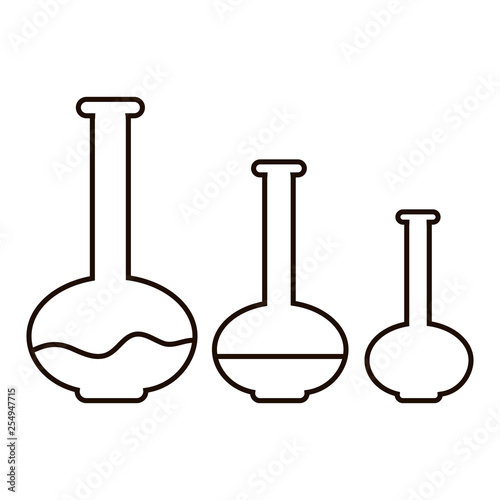 Set of chemical flasks