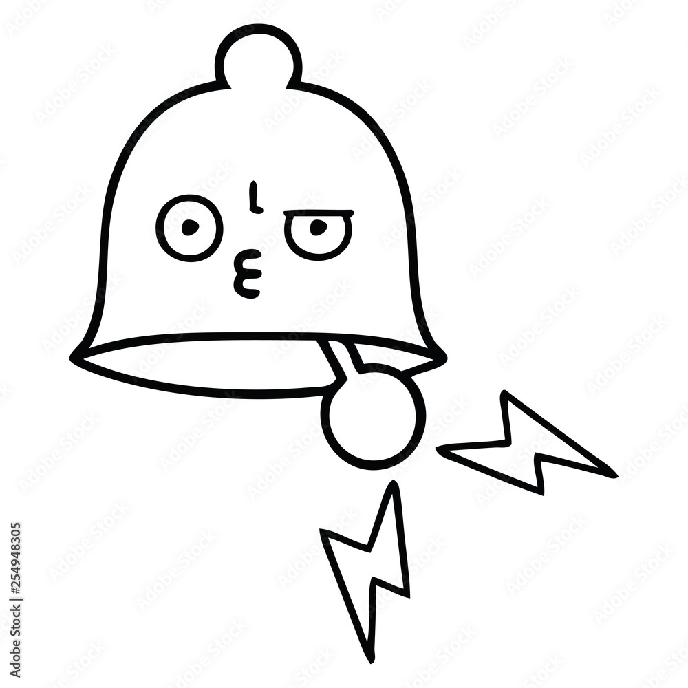 line drawing cartoon ringing bell line drawing cartoon ringing bell