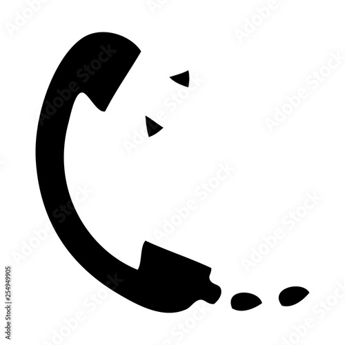 flat symbol telephone receiver