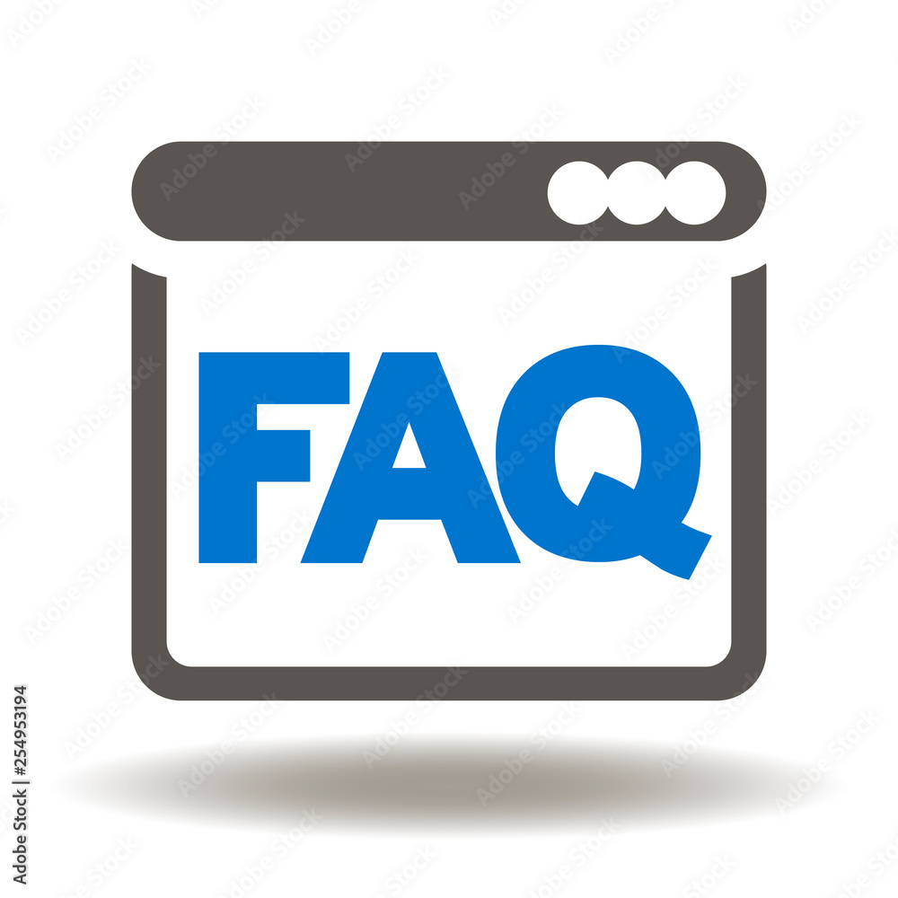 FAQ web page icon vector. Website guide logo. Internet information frequently asked questions illustration. FAQ web page icon vector. Website guide logo. Internet information frequently asked questions illustration.