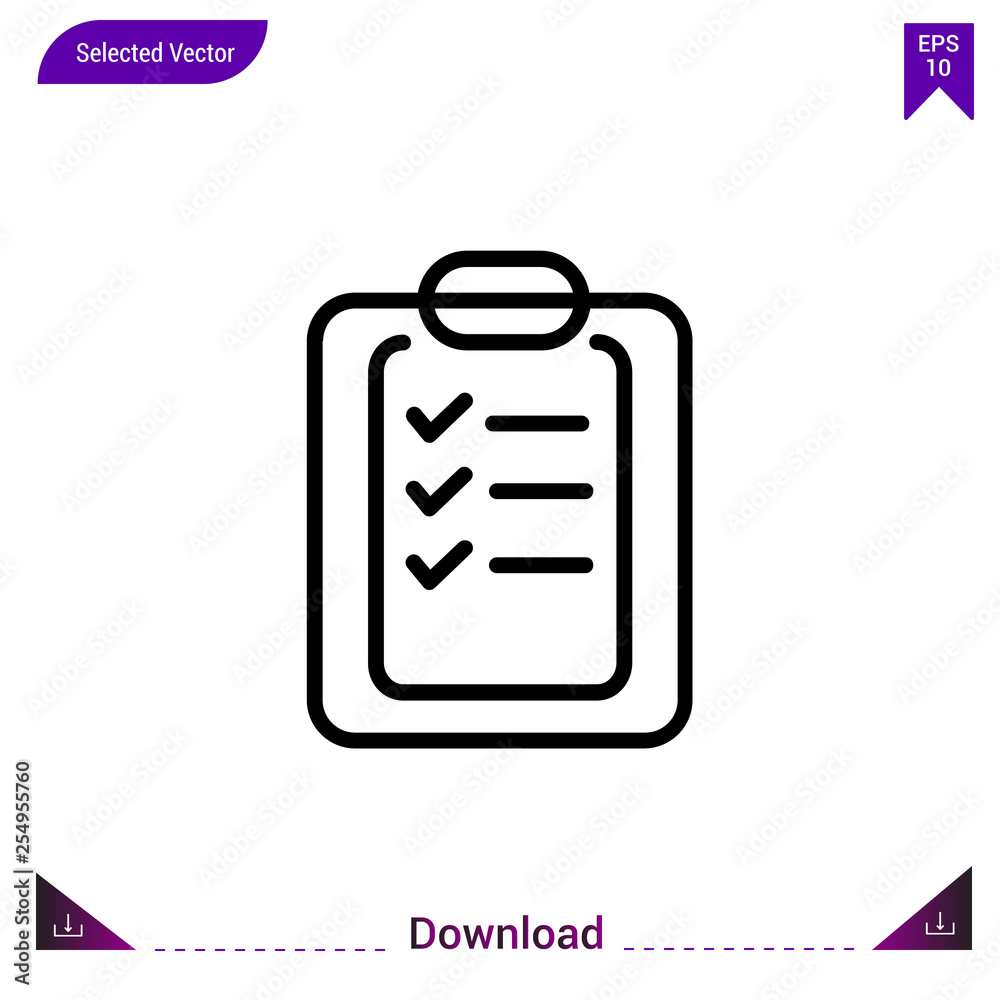 clipboard vector icon. Best modern, simple, isolated, flat icon for website design or mobile applications, UI / UX design vector format clipboard vector icon. Best modern, simple, isolated, flat icon for website design or mobile applications, UI / UX design vector format