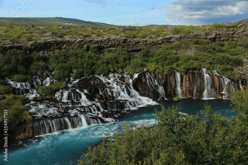 Iceland waterfall Hraunfossar