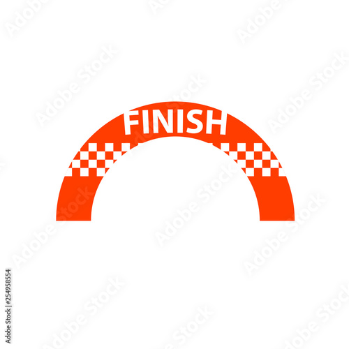 Inflatable finish arch icon. Clipart image isolated on white background