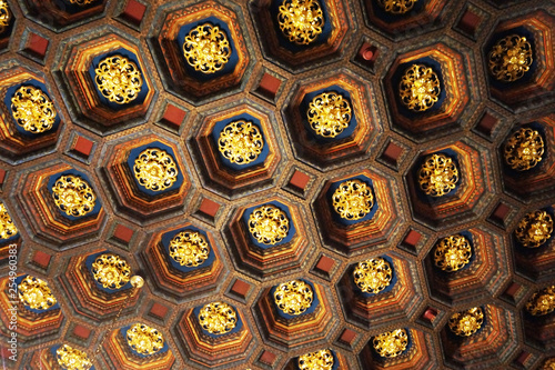 old wooden ceiling texture