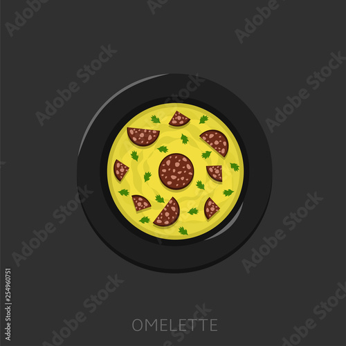 Omelette vector illustration