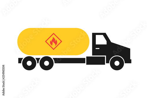 Propane truck icon. Clipart image isolated on white background