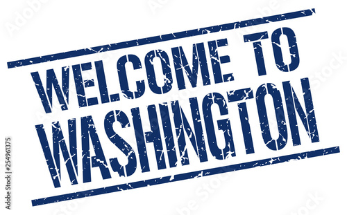 welcome to Washington stamp