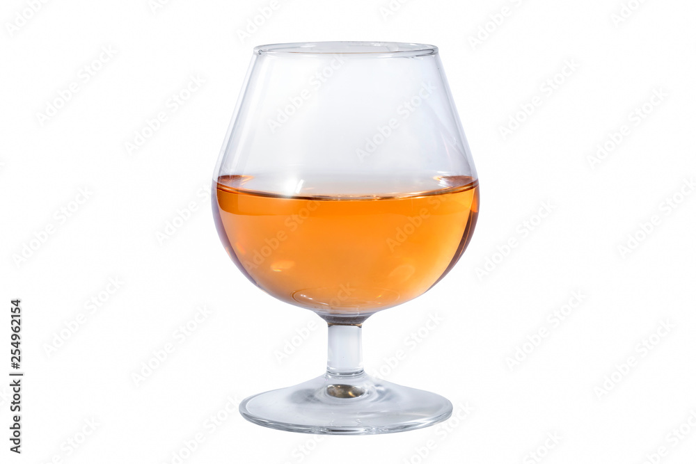 Glass with whisky on white background isolated Glass with whisky on white background isolated