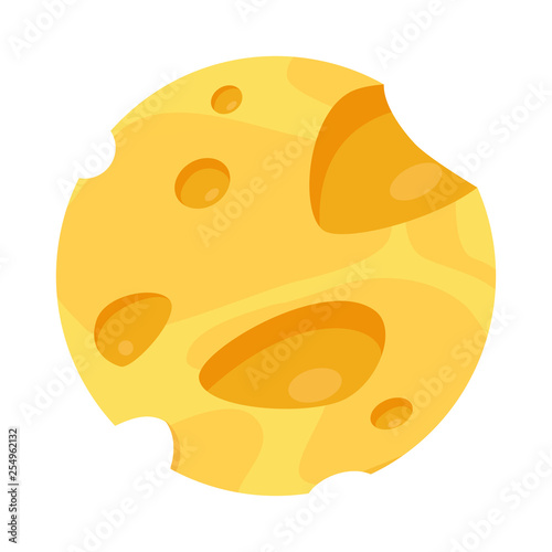 Round porous cheese in Simp...
