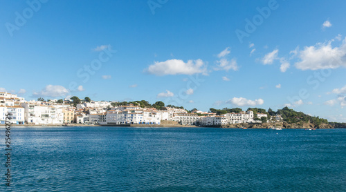 Panoramic view of the Spanish town of Cadaques,the famous small village of Costa Brava, Catalonia - Spain