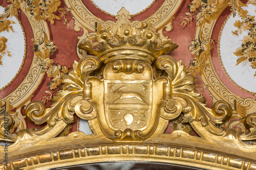 Vecchio stemma nobiliare dorato