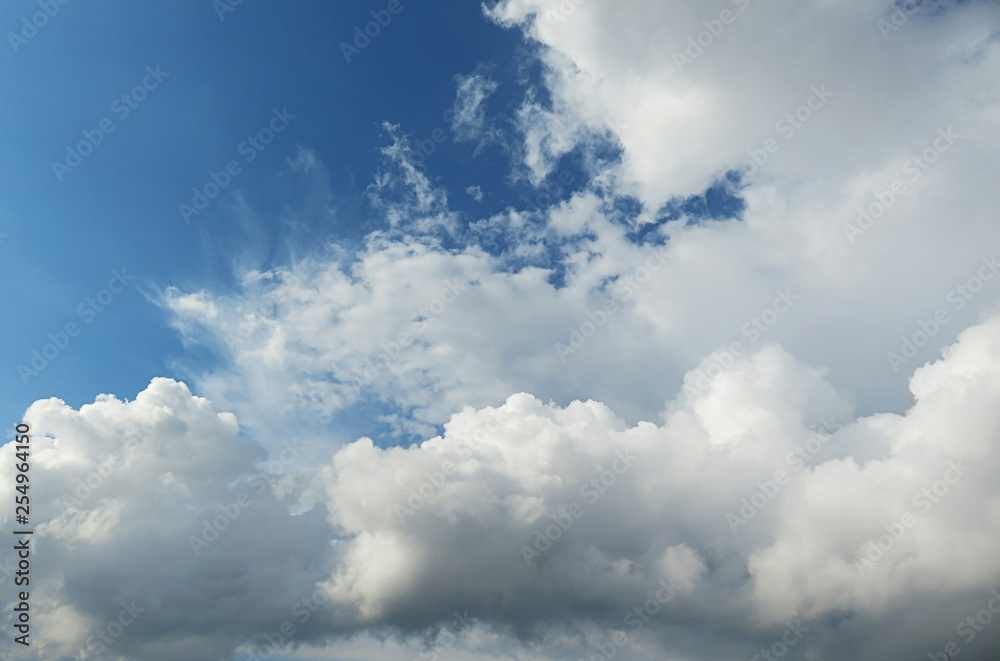 Beautiful cloudscape in blue sky, natural background Beautiful cloudscape in blue sky, natural background