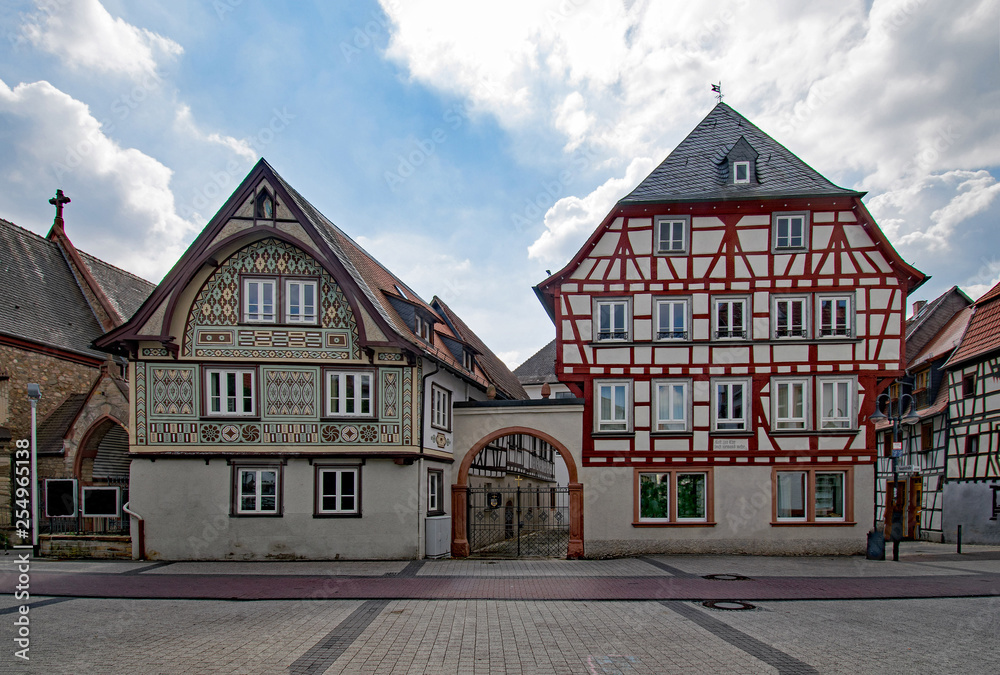 In der Altstadt von Bensheim an der Bergstraße in Hessen, Deutschland