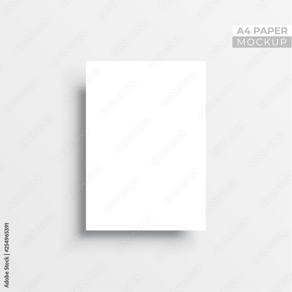Realistic 3D paper flyer mockup