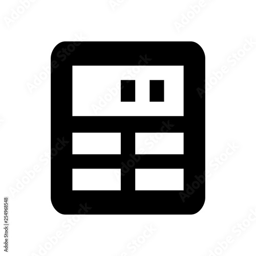 Calculator icon. Math education sign