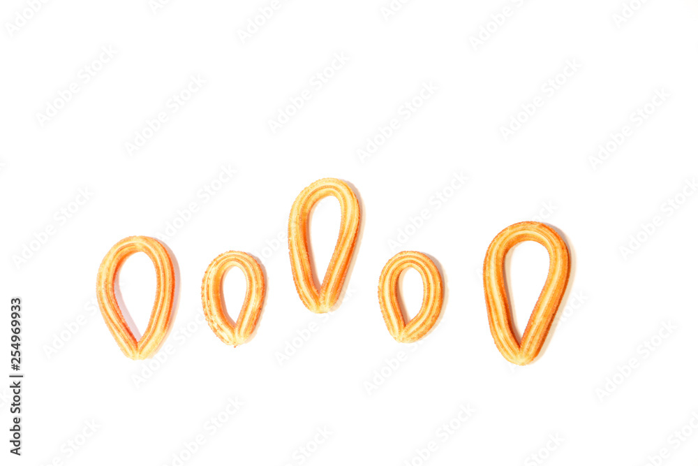spanish fritters on white background spanish fritters on white background