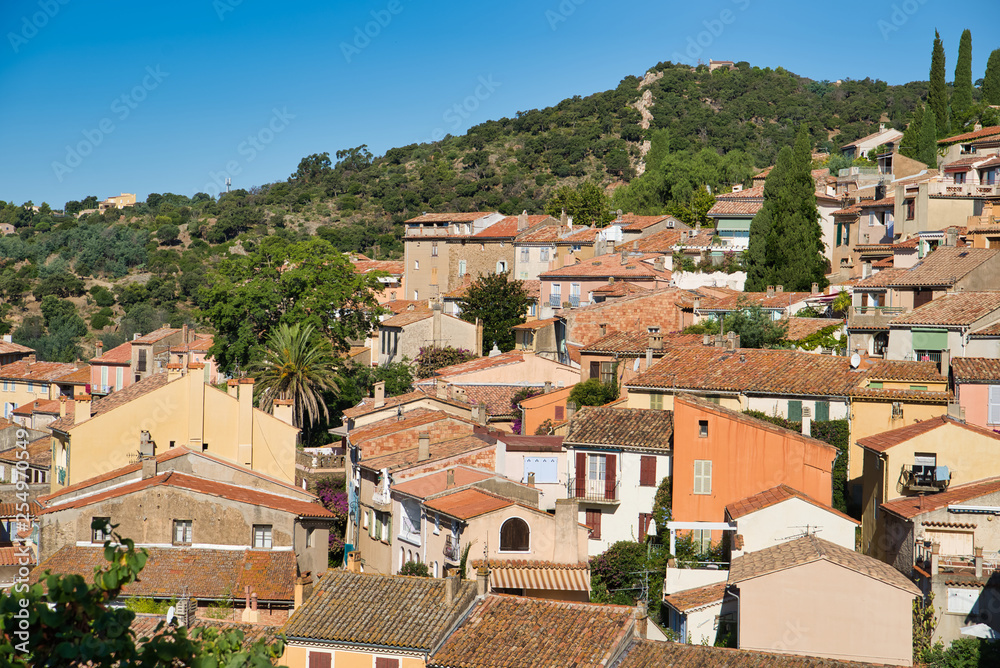 Village in provence Bormes-les-Mimosas, France