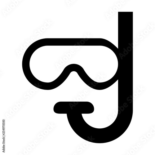 Underwater mask icon. Sea travel sign
