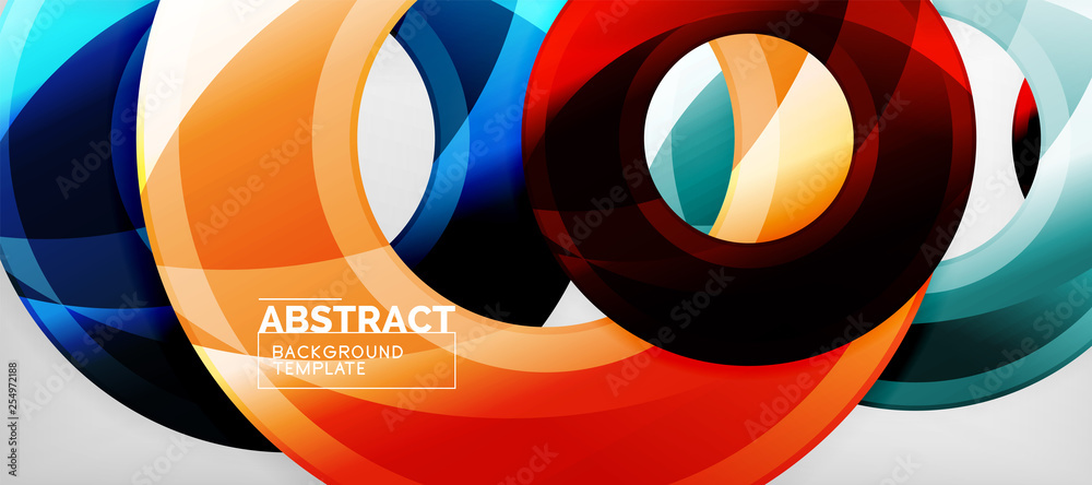 Glossy circles geometric background Glossy circles geometric background