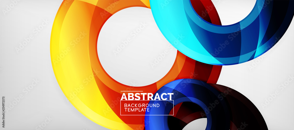 Modern geometric circles abstract background, colorful round shapes with shadow effects Modern geometric circles abstract background, colorful round shapes with shadow effects