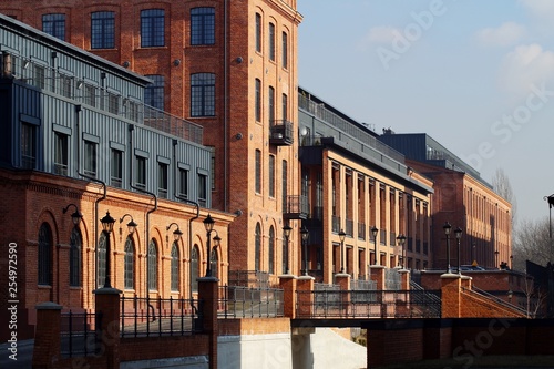  A combination of tradition and modernity. Residential and hotel complex - Loft Aparts - details of architecture of the city of Lodz, Poland