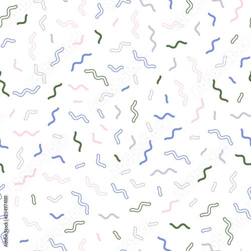 Memphis line seamless pattern. Pattern for fashion and wallpaper. Memphis style fabric, fashion, prints. Vector illustration.