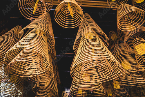 Incense in a temple, Vietnam photo